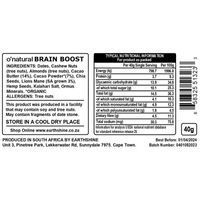 O'Natural Raw Chocolate Superfood Bar - Brain Boost